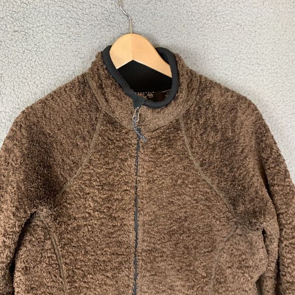 Mountain Hardwear Jacket Womens M Brown Full Zip Fuzzy Monkey Fleece - Picture 2 of 7